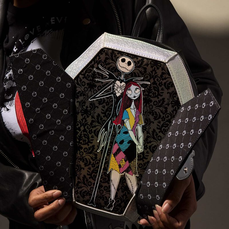 NYCC Limited Edition The Nightmare Before Christmas Jack & Sally Figural Coffin Mini Backpack, , hi-res view 2